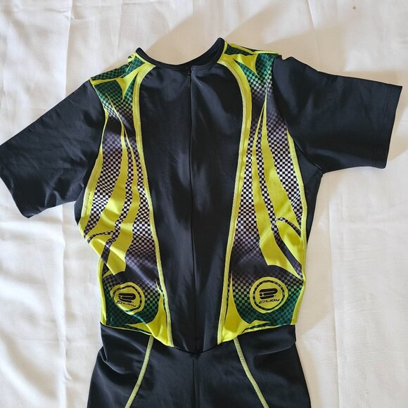 Enjoy Unisex Kids Black Yellow Short Sleeve One-Piece Shorty Jumpsuit Small - Picture 4 of 13